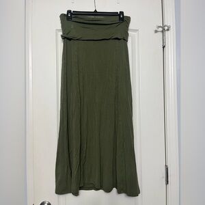 Sage Lane Olive Green Maxi Skirt
